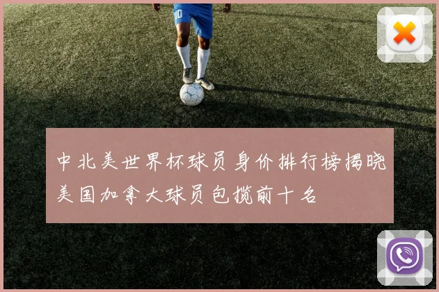 中北美世界杯球员身价排行榜揭晓美国加拿大球员包揽前十名